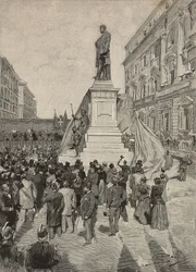 Inauguração do monumento a Quintino Sella, por Ettore Ferrari, 9 de abril
