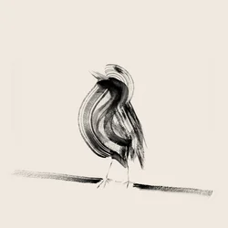 Pássaro Elegante a Tinta