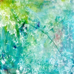Luz Verde-Azul da Floresta