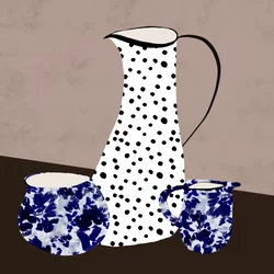 Bolinhas e motivos florais