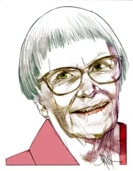 Harper Lee, 2022 (desenho digital a lápis de cor)