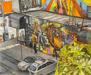 Birds Eye View, 2022 (lápis sobre papel)