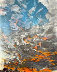 Fogo no céu, 2023 (lápis sobre papel)