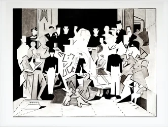 Balada de Charles e Di versão 2, 2018 (carvão sobre papel)