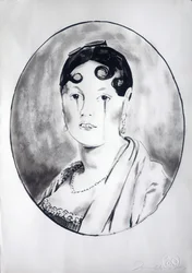 Rapariga Ingre 3, 2003 (tinta sobre papel)