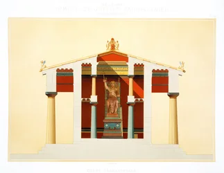 Seção transversal do Templo de Júpiter em Aegina