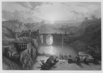 A Ponte de Toledo, da foto da Coleção Real (gravura)