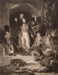 Sir David Baird a descobrir o corpo do Sultão Tipu