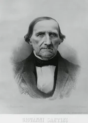 Retrato de Giovanni Santini (1787-1877), astrônomo, matemático e cientista italiano