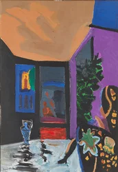 Pela janela (óleo sobre tela)