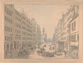 A Rua Alta de Edimburgo, a partir do Oriente