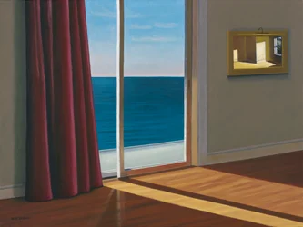 Sol numa sala vazia junto ao mar, 2018 (óleo sobre tela)