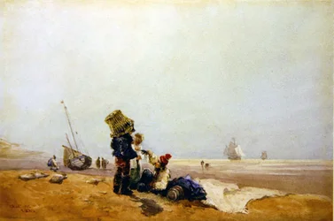 Pescadores na costa