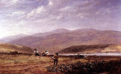 Haymakers em uma Paisagem Galesa