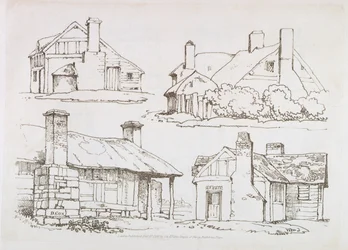 Placa 3 de Lições Progressivas na Paisagem para Jovens Iniciantes, 1816 (gravura em terra macia)