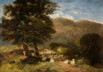 Cuidando de ovelhas, Bettws-y-Coed, 1849.