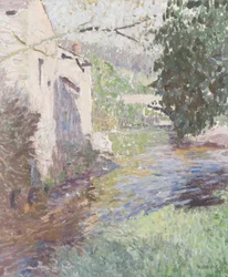Old Brewery, Sennybridge (óleo sobre tela)