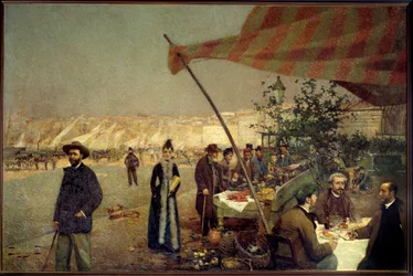 Em Bregaillon, Marselha, em 1890 Pintura de David Dellepiane (1866-1932)