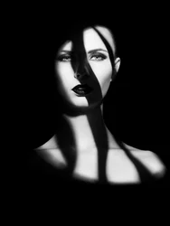Retrato dramático na sombra