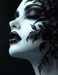 Beleza gótica: folhas negras