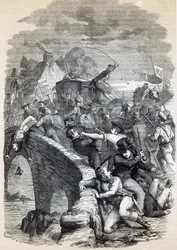 Motim de eleição em Hawick, 1837, ilustração de &39;História Ilustrada de Cassell da Inglaterra&39;, publicada em 1895