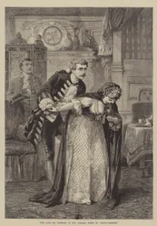 O falecido Sr. Sothern na cena da biblioteca em David Garrick