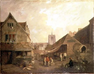 Old Fishmarket, Norwich (óleo sobre tela)