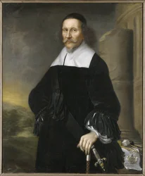 Georg Stiernhielm, poete et linguiste suedois - Retrato de Georg Stiernhielm (1598-1672), de Ehrenstrahl, David Kloecker (1629-1698). Óleo sobre tela