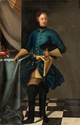 Retrato do rei Carlos XII da Suécia 1682-1718, c. 1716