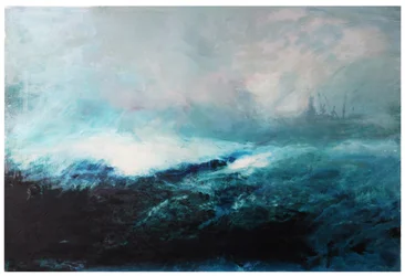 Seascape; 2015 Meios Mistos sobre Painel de Madeira
