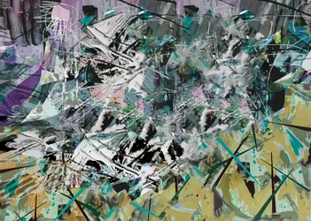 Tanglewood, 2017, Meios Mistos sobre Painel de Madeira.