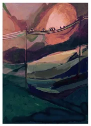 Vista de um comboio, 2023 (técnica mista)