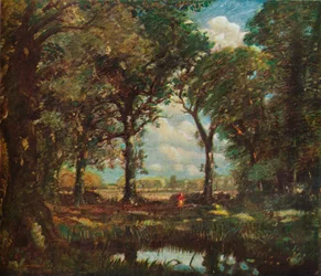 Uma piscina da floresta, c1905