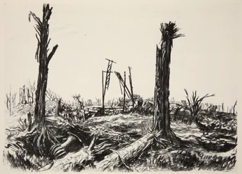 O Laranjal, Deniecourt Chateau, ilustração de "The Western Front", pub. por Country Life Ltd