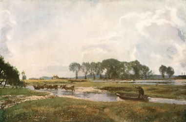 Conduzindo as vacas, Hampshire, 1892, c1930.