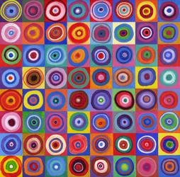 In Square Circle 64 after Kandinsky, 2012 (acrílico sobre tela)