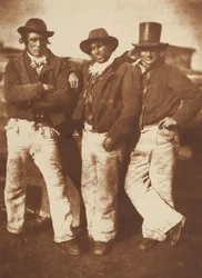Alexander Rutherford, William Ramsay e John Liston, Newhaven, 184347, impresso c. 1916. Criadores: David Octavius Hill, Robert Adamson, Hill & Adamson.