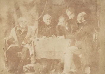 Sir David Brewster, Earle Monteith, Dr. Welsh & Dois Outros, 1843-47. Criadores: David Octavius Hill, Robert Adamson, Hill & Adamson.