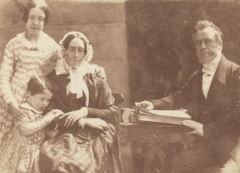 Rev Ebenezer Miller e família, 1843-1847. Criadores: David Octavius Hill, Robert Adamson.
