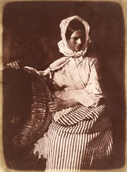 Sra. Hall, Newhaven, c.1843-47 (impressão em papel salgado do negativo do calotipo) (ver também 224279, 224280)