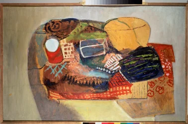 Morte natural. Peinture de David Petrovich Sterenberg (1881-1948), huile sur toile