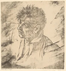 Retrato de um homem Cabeça de um homem, perfil
