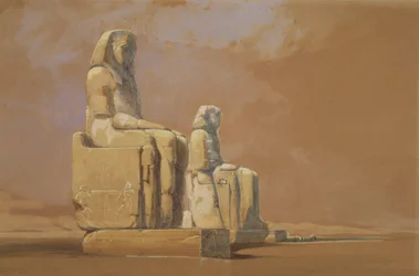 Colossos, Tebas, 1838