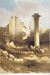 Egipto, Salão Pilar do Templo de Karnak, de David Roberts