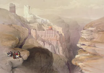 Encedi, do Volume II de &39;The Holy Land&39; gravado por Louis Haghe (1806-85) publicado em Londres, 1842