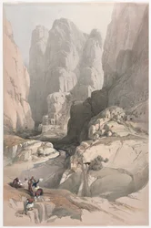 Entrada para Petra, o Teatro, 1839.