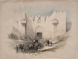 Portão de Damasco, Jerusalém, 1839.