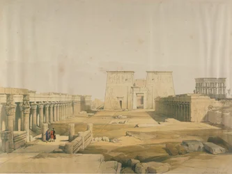 Grande Abordagem do Templo de Philae, Núbia, do Egito e da Núbia, Vol.1