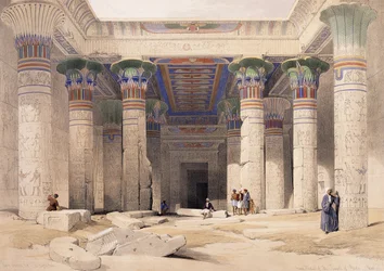 Grande pórtico do templo de Filae - Núbia, 1842-1849