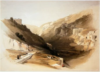 Na Terra Santa: Jerusalém, Vale do Cedron, Poço Inferior de Siloé (gravura)